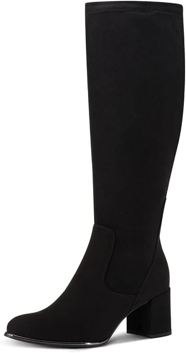 25500 Black Suede Knee High