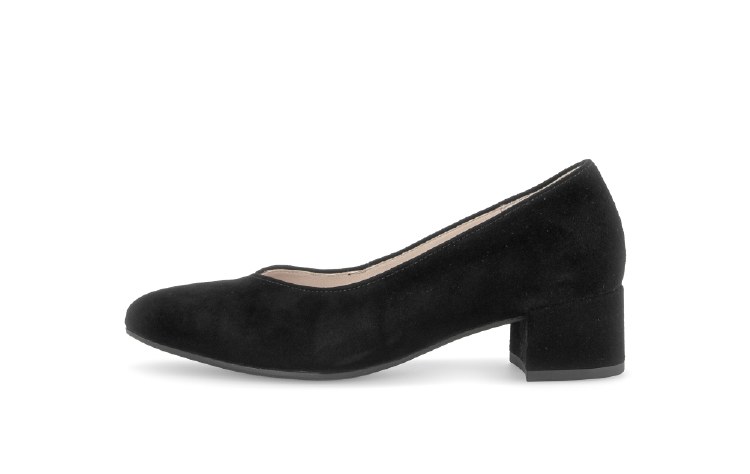 3015.01 Black Suede Low Heel