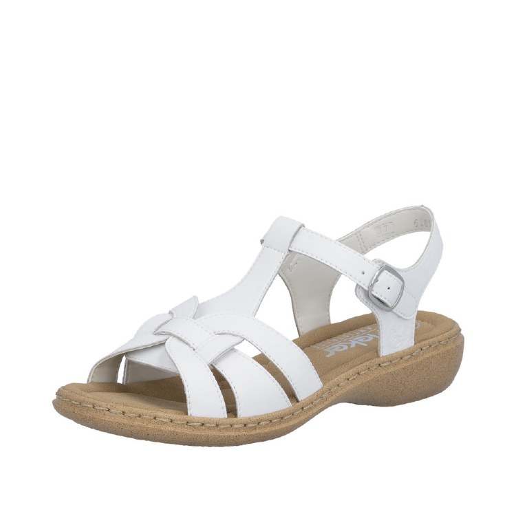 61853 Flat White Sandal