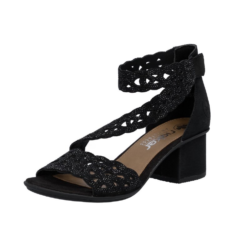 64657 Black Block Heel 4 UK /