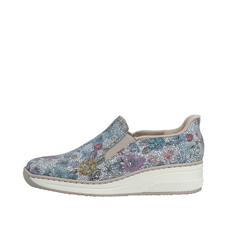 68761 Blue Multi Slip On 5 UK