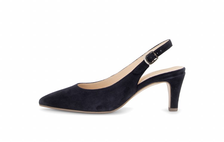 81.590 Sling Back Navy Suede 4