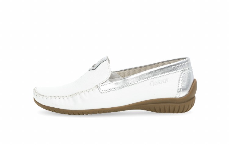 86.090 White/ Silver Moccassin