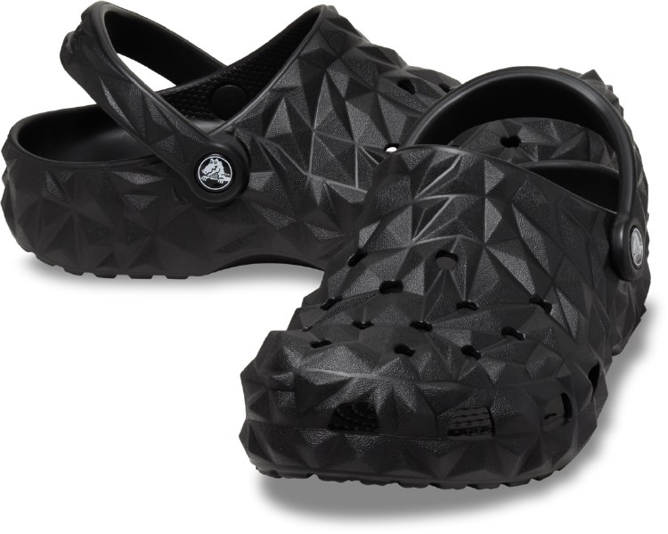 Classic Black Geometric Clog 4