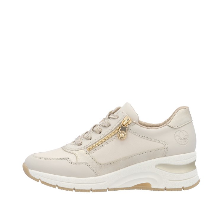 N9301 Beige Wedge Trainer 7 UK