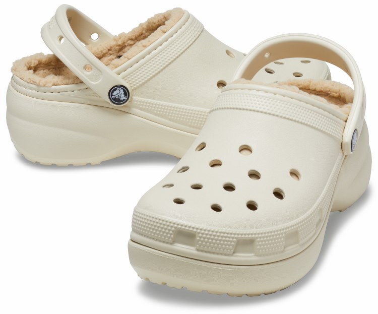 Platform Lined Clog Bone 5