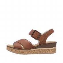 63795 Tan Wedge 5 UK / 38 EU