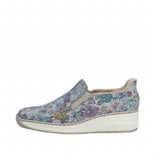 68761 Blue Multi Slip On 5 UK