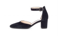 81.340 Block Heel Navy Suede 4