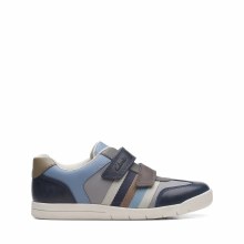 Clarks Den Stripe Navy Combi 7