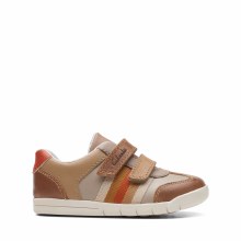 Clarks Den Stripe Tan 6.5 F