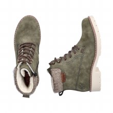 Y9118 Green Fur Lined Boot 37