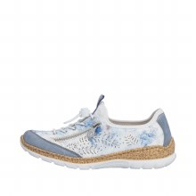 N42K6 Blue Multi Slip On 5 UK