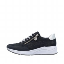 Additional picture of N9516 Navy Wedge With Zip 5 UK