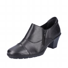Rieker 57173 Black Zip Heel 37