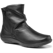 Whisper Black Leather Boot 6.5