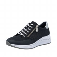Additional picture of N9516 Navy Wedge With Zip 5 UK