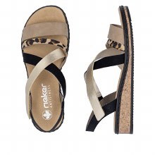 Additional picture of V3663 Beige/Black Strappy