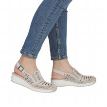 Additional picture of 48763 Cream Low Wedge 4 UK / 3