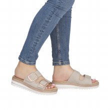 Additional picture of D0Q66 Beige Mule