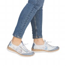 Additional picture of N42K6 Blue Multi Slip On 5 UK
