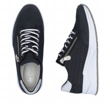 Additional picture of N9516 Navy Wedge With Zip 5 UK