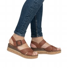 Additional picture of 63795 Tan Wedge 7 UK / 41 EU
