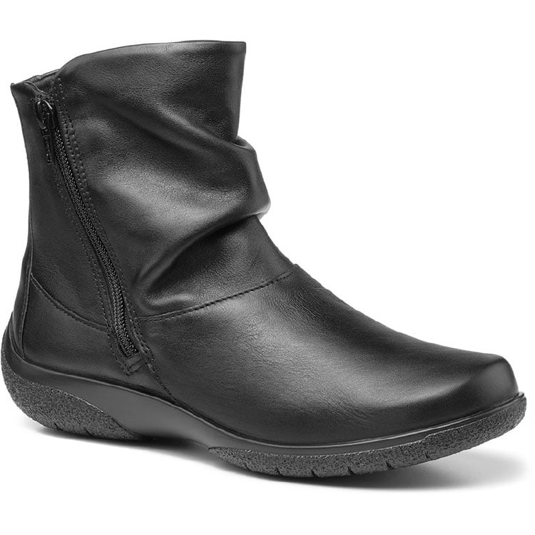 Whisper Black Leather Boot 6.5