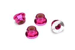 TRX 1747P 4mm AXLE NUTS PINK
