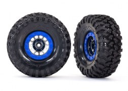 TRX 8182 TIRES &amp; WHEELS BLUE BEADLOCK