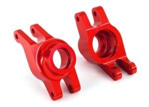 TRX 8952R STUB AXLE CARRIERS RED ALUM
