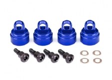 TRX 3767A ALUMINUM SHOCK CAPS BLUE