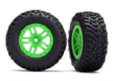 TRX 5892G SPLIT SPOKE GREEN / SCT TIRES