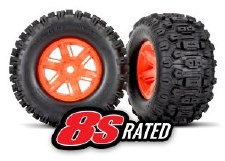 TRX 7774T TIRES SLEDGEHAMMER ORANGE