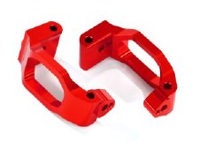 TRX 8932R CASTER BLOCK C-HUBS RED ALUM