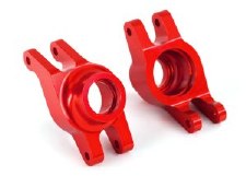 TRX 8952R STUB AXLE CARRIERS RED ALUM