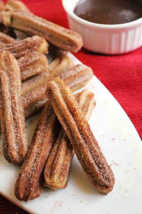 Churros With Carmel Dipping