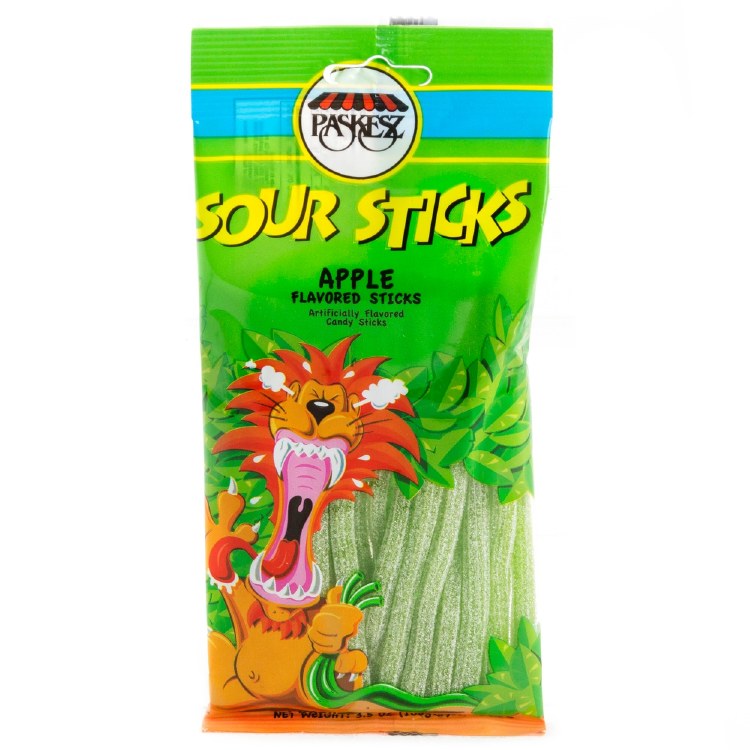Paskez Green Apple Sour Sticks