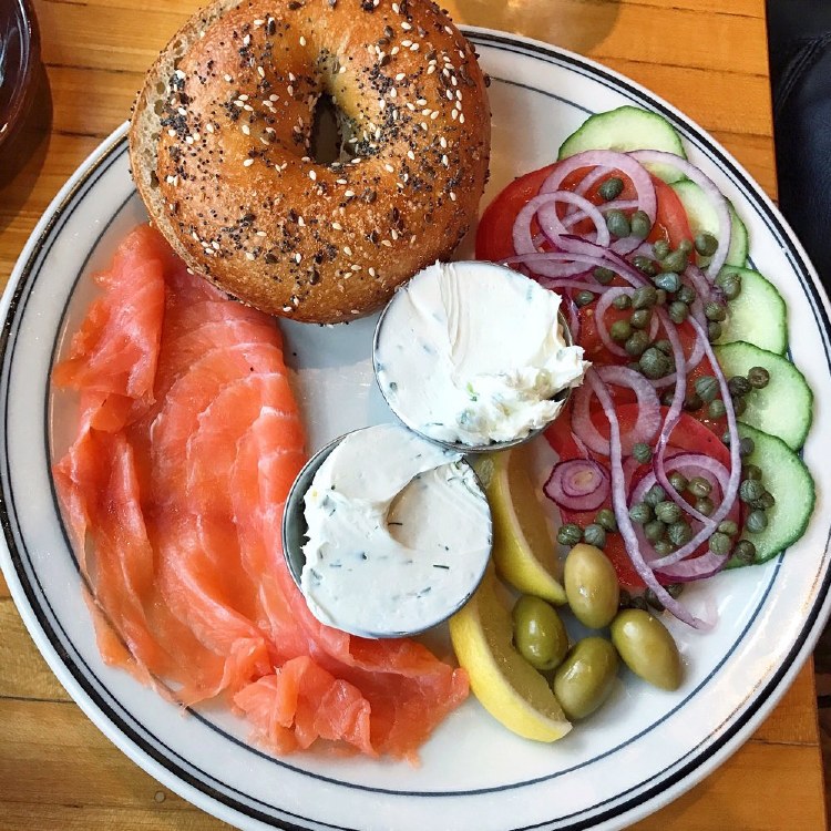 Lox And Cream Cheese Platter Bubbies Market and Deli