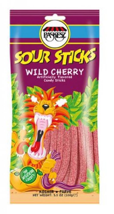 Paskez Sour Sticks Cherry