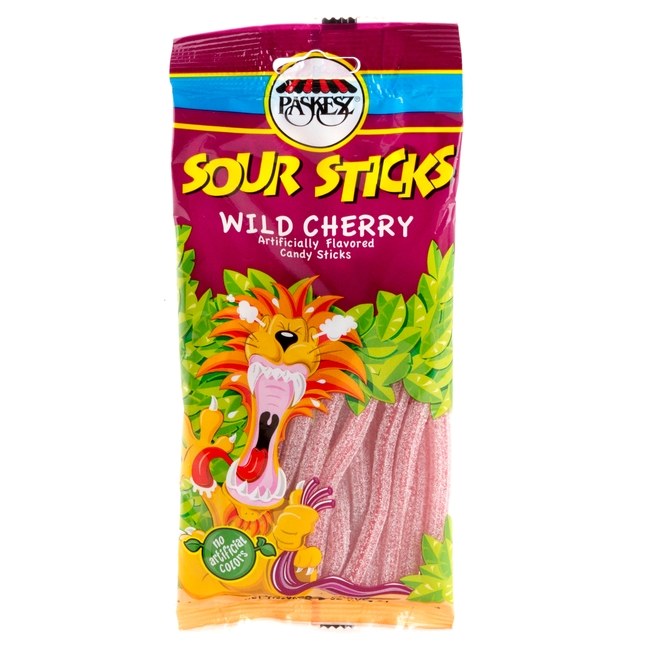 Paskez Wild Cherry Sour Sticks