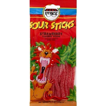 Paskez Sour Sticks Strawberry