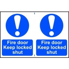 0152 FIRE DOOR KEEP LOCKED SHUT X 2