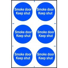 0155 SMOKE DOOR KEEP SHUT X 6