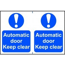 0156 AUTOMATIC FIRE DOOR KEEP CLEAR X 2