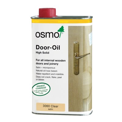 OSMO DOOR OIL HIGH SOLID 3060 CLEAR SATIN 1L