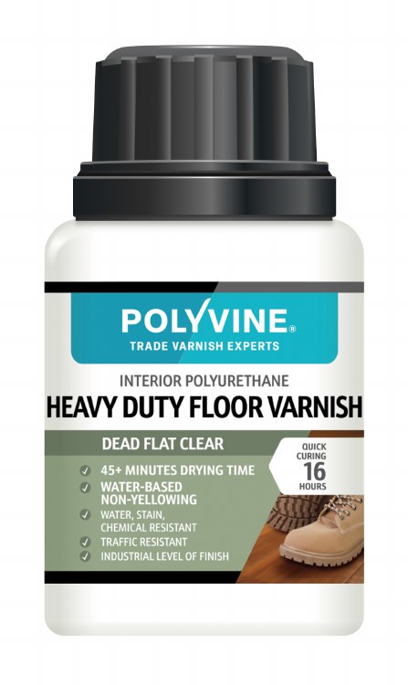 POLYVINE HEAVY DUTY FLOOR VARNISH DEAD FLAT 100ML