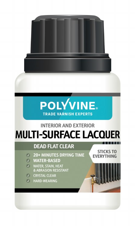 POLYVINE MULTI-SURFACE LACQUER DEAD FLAT CLEAR 500ML