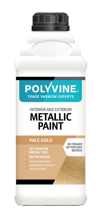 POLYVINE METALLIC PAINT PALE GOLD 100ML