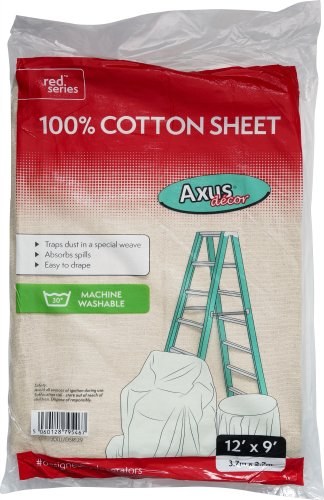 AXUS 100% COTTON DUST PROTECTION SHEET 12 X 9 RED